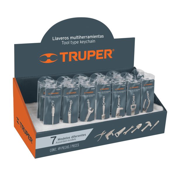 13337 - Llaveros tipo herramienta, 49 piezas surtidas