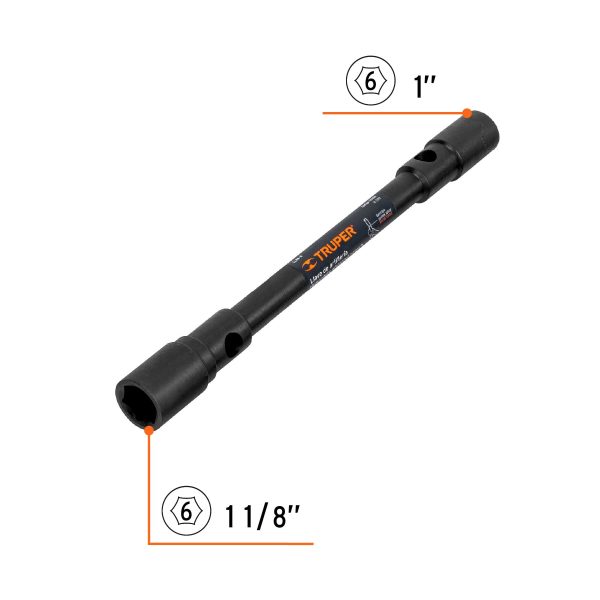 15486 - Llave de artillería, 1 x 1-1/8' boca hexagonal, TRUPER