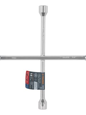 102635 - Llave de cruz 14' pulida y cromada, TRUPER