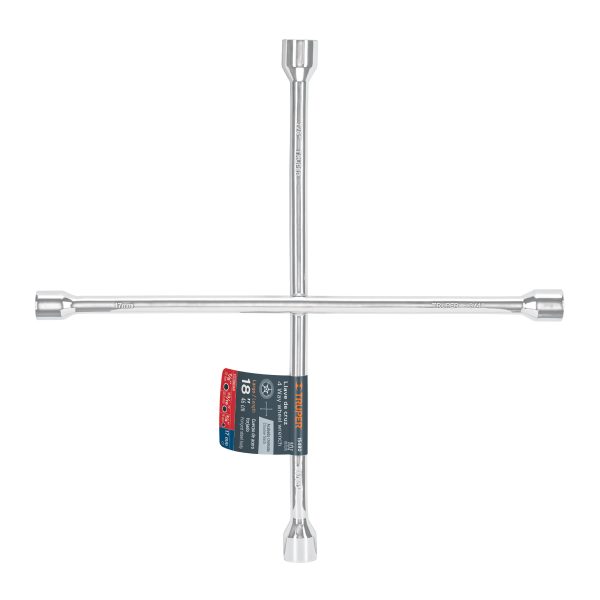 15480 - Llave de cruz 18' pulida y cromada, TRUPER