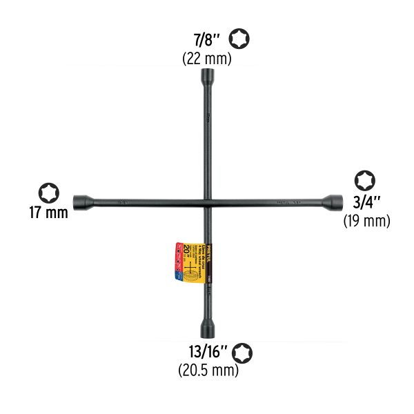 21802 - Llave de cruz para automóviles y camionetas, 20' PRETUL