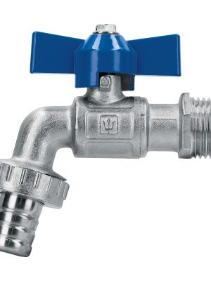 48308 - Llave de esfera c/maneral corto, latón, 130gr, 1/2', Foset