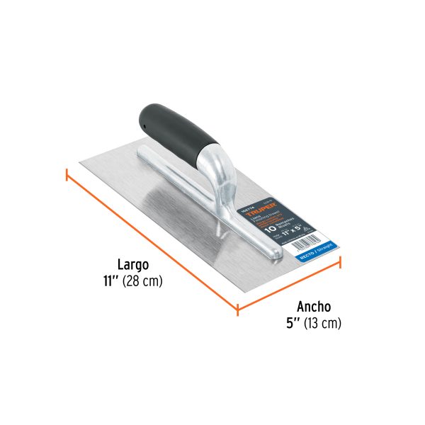 102774 - Llana 11' canto recto, 10 remaches, mgo comfort grip, Truper