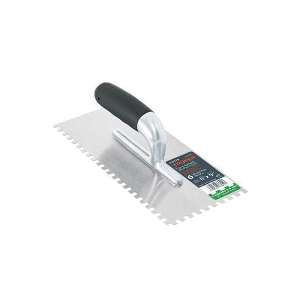 102779 - Llana 11' dentado cuadrado 1/4', 6 remaches, mgo comfort