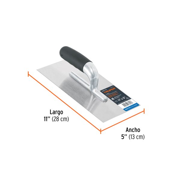 102775 - Llana 11' canto recto, 6 remaches, mgo comfort grip, Truper