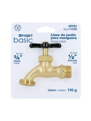 40761 - Llave p/manguera, de zamac 110gr, 1/2', blíster, BASIC