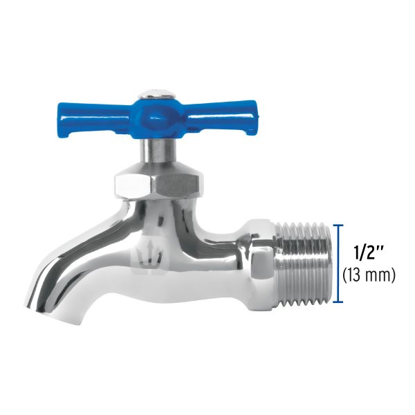 49086 - Llave de nariz de latón cromado, 135 g, entrada 1/2', Foset