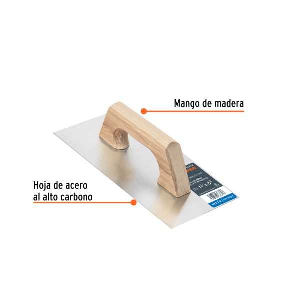 11392 - Llana 11' canto recto, tipo español, mgo madera, Truper