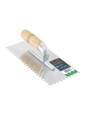 15410 - Llana 11' dentado cuadrado 1/4', 6 remaches, mgo madera