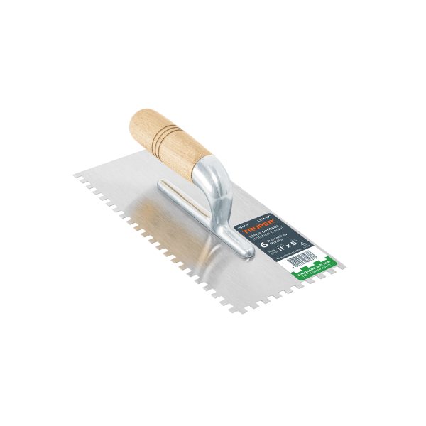 15410 - Llana 11' dentado cuadrado 1/4', 6 remaches, mgo madera