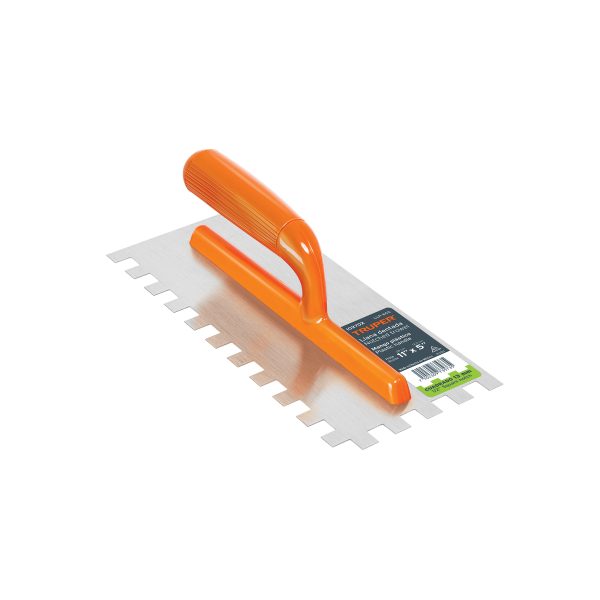 102702 - Llana 11' dentado cuadrado 1/2', 6 remaches, mgo plástico