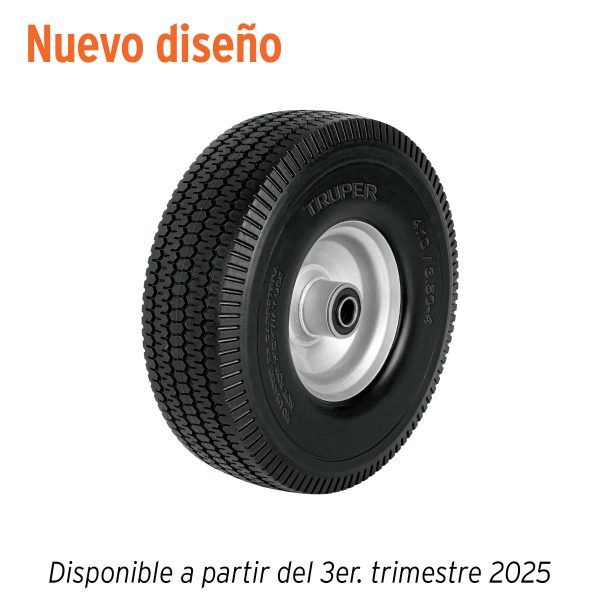 45911 - Rueda imponchable 10' para eje lateral, Truper