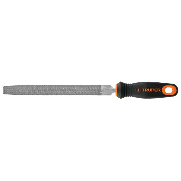 15318 - Lima media caña bastarda 8' mango doble inyección, TRUPER