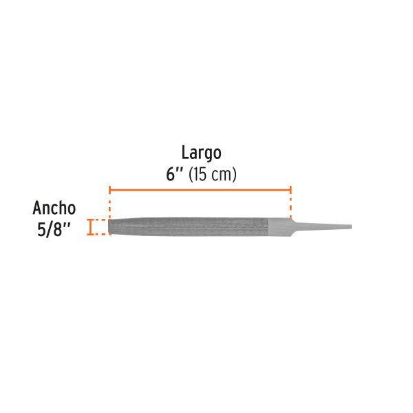 15177 - Lima media caña muzas 6', Truper