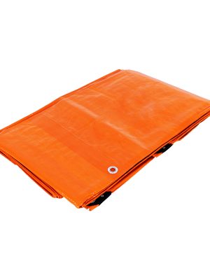 26142 - Lona de polietileno 3 x 5 m, naranja, 110 g/m2, PRETUL