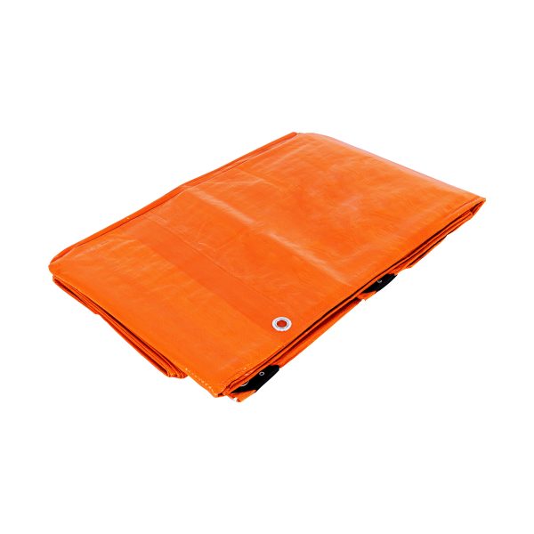 26142 - Lona de polietileno 3 x 5 m, naranja, 110 g/m2, PRETUL
