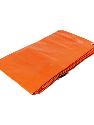 26141 - Lona de polietileno 4 x 4 m, naranja, 110 g/m2, PRETUL