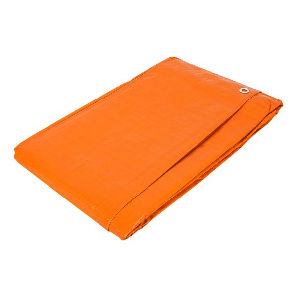 23758 - Lona de polietileno 4 x 5 m, naranja, 110 g/m2, PRETUL
