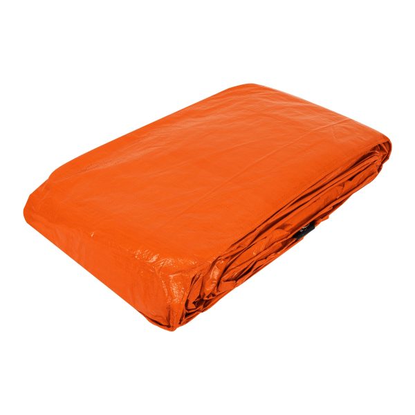 23761 - Lona de polietileno 6 x 12 m, naranja, 110 g/m2, PRETUL