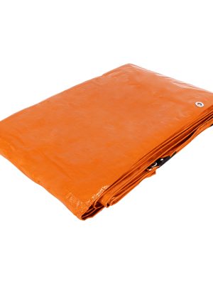 26144 - Lona de polietileno 6 x 9 m, naranja, 110 g/m2, PRETUL