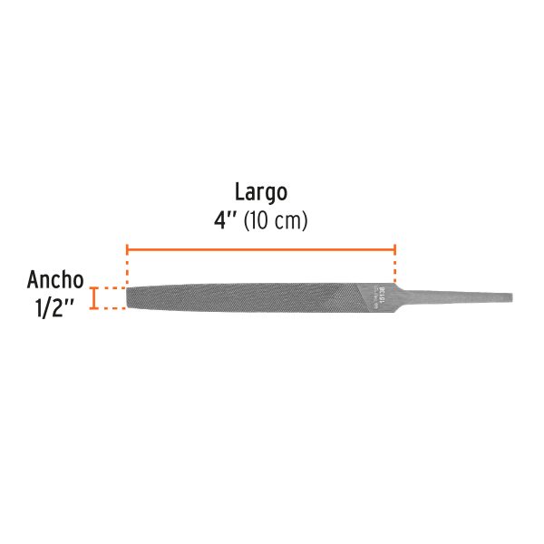 15138 - Lima plana bastarda 4', Truper