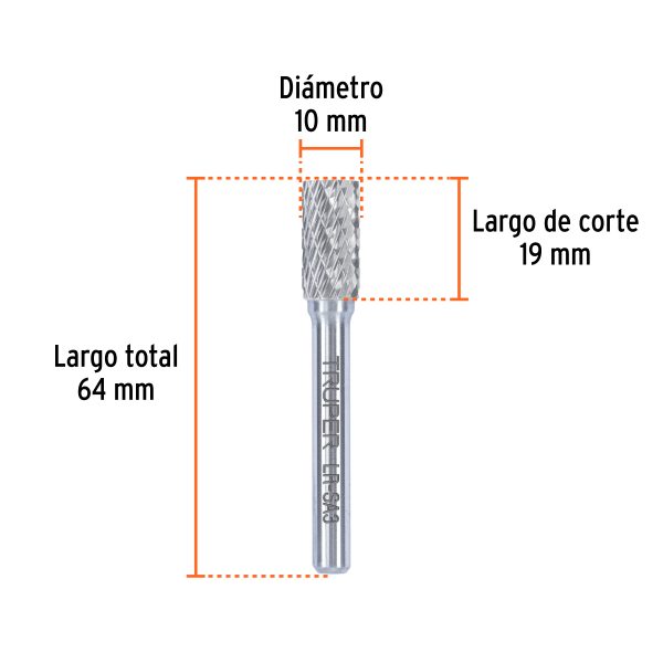 103477 - Lima rotativa cilindrica 3/8, SA-3, TRUPER