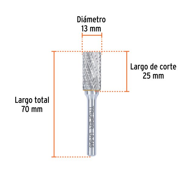103478 - Lima rotativa cilindrica 1/2, SA-5, TRUPER