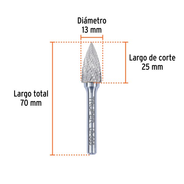 103484 - Lima rotativa, árbol en punta 1/2, SG-5, TRUPER