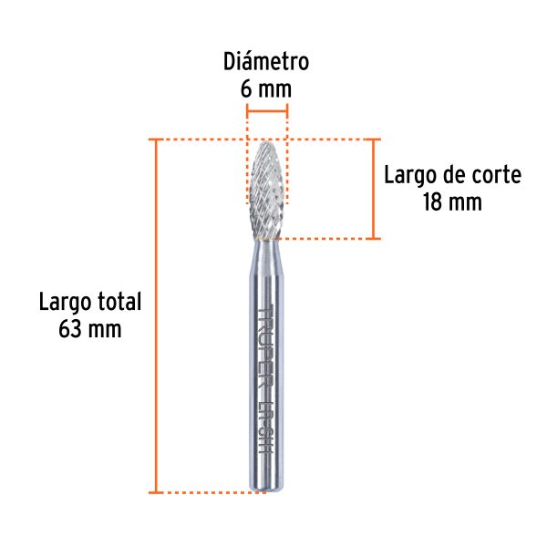 103500 - Lima rotativa flama 1/4, SH-1, TRUPER
