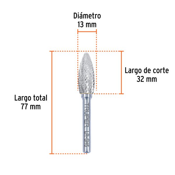 103501 - Lima rotativa flama 1/2, SH-5, TRUPER