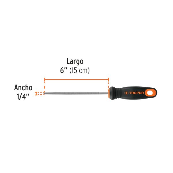 11247 - Lima redonda muza 6' con mango doble inyección, TRUPER