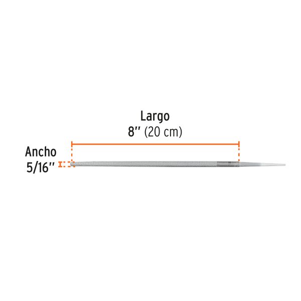 15197 - Lima redonda muza 8', Truper
