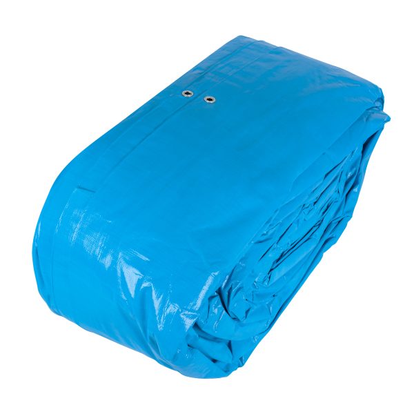 15376 - Lona de polietileno reforzada 12x17 m, azul, 180g/m2, TRUPER