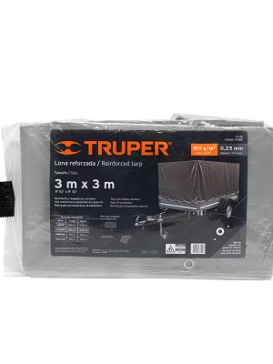 LT-33E1.jpg 15362 - Lona de polietileno reforzada 3 x 3 m, gris, 180g/m2, TRUPER