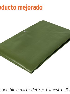 16375 - Lona uso rudo 4 x 5 m, verde olivo, 240 g/m2, TRUPER EXPERT
