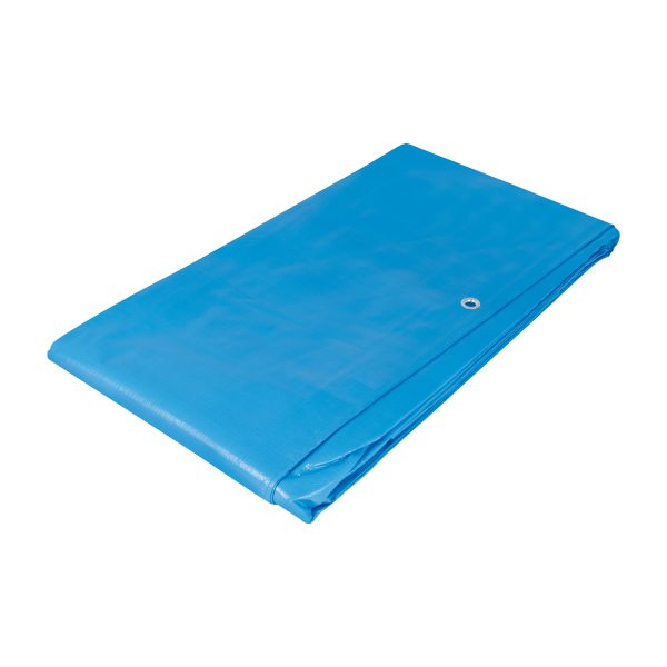 15373 - Lona de polietileno reforzada 4 x 6 m, azul, 180g/m2, TRUPER