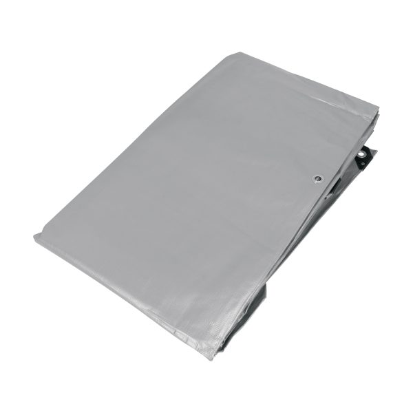 10774 - Lona de polietileno reforzada 4 x 7 m, gris, 180g/m2, TRUPER