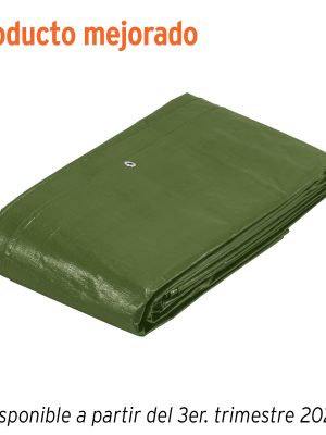 16377 - Lona uso rudo 5 x 6 m, verde olivo, 240 g/m2, TRUPER EXPERT