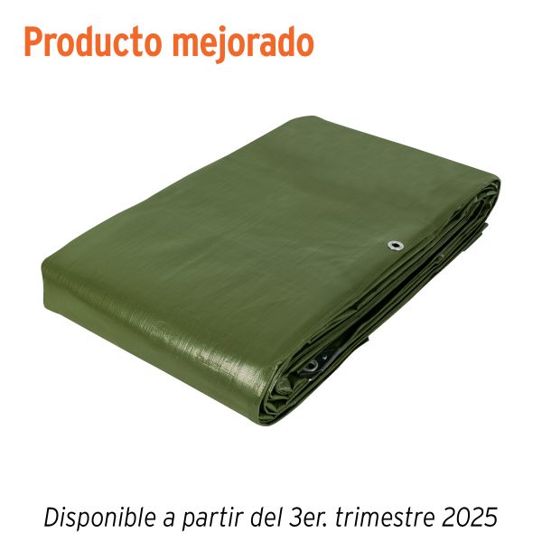 16378 - Lona uso rudo 6 x 9 m, verde olivo, 240 g/m2, TRUPER EXPERT