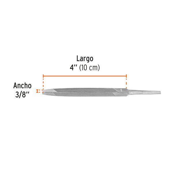 15126 - Lima triángulo pesado 4', 34 dpp, TRUPER