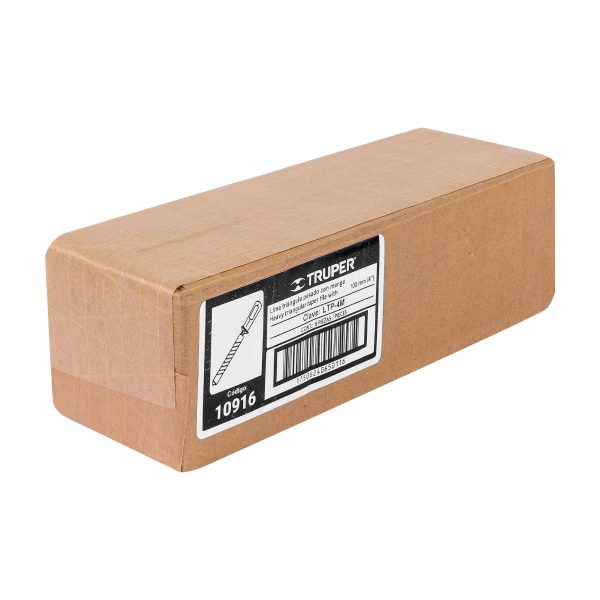 10916 - Lima triángulo pesado 4', 34 dpp, con mango, TRUPER