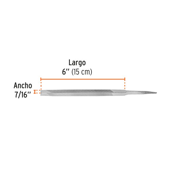 15123 - Lima triángulo pesado 6', 34 dpp, TRUPER