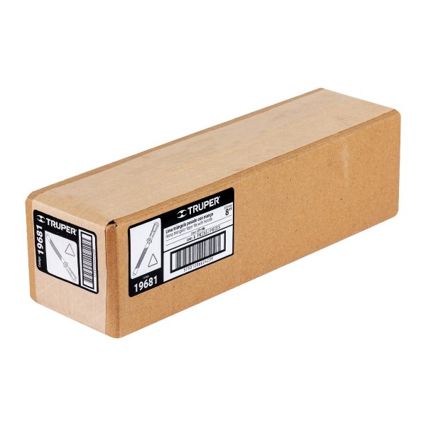 19681 - Lima triángulo pesado 8', 34 dpp, con mango, TRUPER