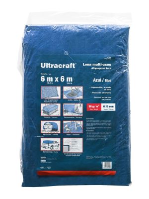 LU-6060E1.jpg 41927 - Lona de polietileno 6 x 6 m, azul, 90 g/m2, ULTRA