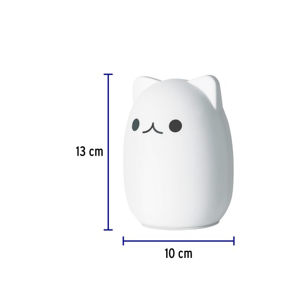 47869 - Luz de noche de LED gato multicolor, Volteck