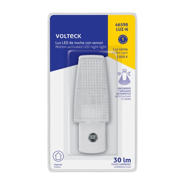 46598 - Luz de noche con sensor de luz, Volteck