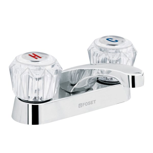 49231 - Mezcladora 4' para lavabo, nariz larga, manerales acrílico