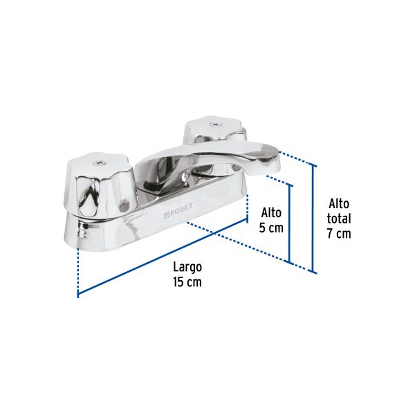 49230 - Mezcladora 4' para lavabo, nariz larga, cartucho cerámico