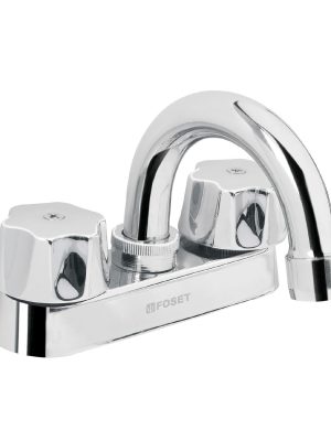 49589 - Mezcladora 4' para lavabo, cuello curvo, cartucho compresión