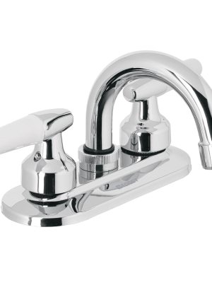 M-050I.jpg 49204 - Mezcladora 4' para lavabo, cuello curvo, manerales cono